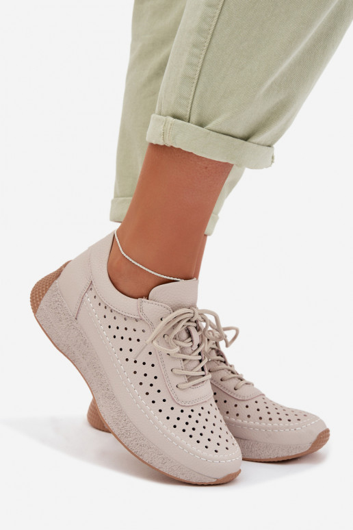 Oda batai Sneakers modelio batai Moteriškas su aužūro elementais Sergio Leone SP-013 pilkos spalvos