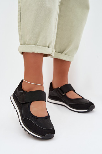 Sportinio stiliaus batai Moteriškas su lipniais užsegimais juodos spalvos Aveliette 2