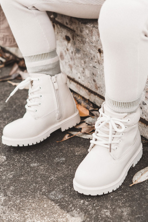 Šilti vaikiški aulinukai dramblio kaulo spalvos Dexter