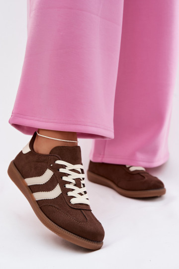 Sneakers modelio batai Moteriškassuiš eko zomšosu CzekoladoĮe Jesavella 2