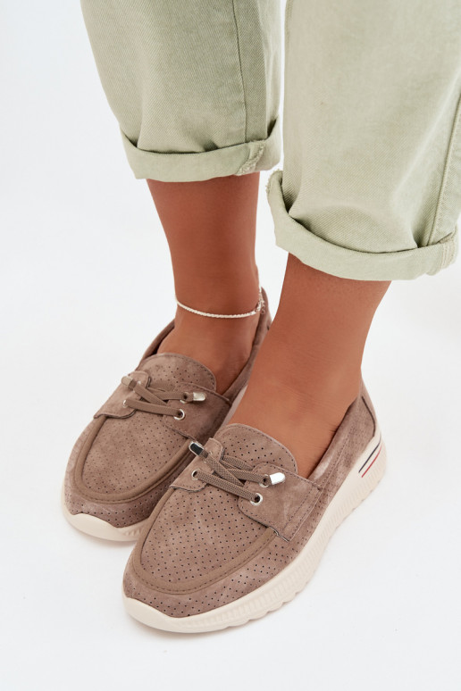 bataisuĮjungtaturalnego iš zomšosu smėlio spalvos Selorette