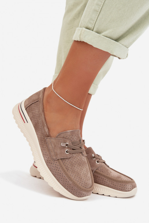 bataisuĮjungtaturalnego iš zomšosu smėlio spalvos Selorette