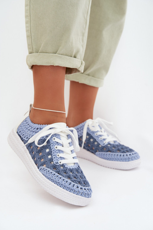 su raštais Oda batai Moteriškas D&A GR61-5951 mėlynos spalvos