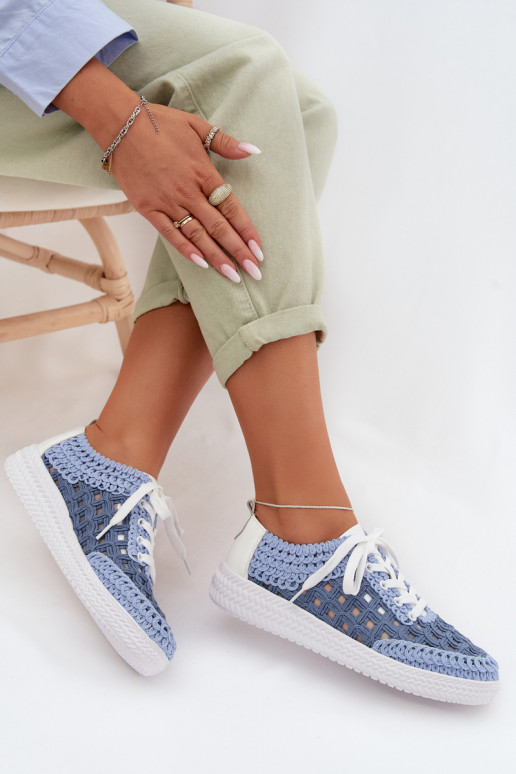 su raštais Oda batai Moteriškas D&A GR61-5951 mėlynos spalvos