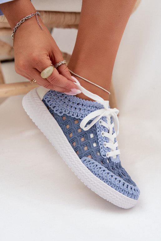 su raštais Oda batai Moteriškas D&A GR61-5951 mėlynos spalvos