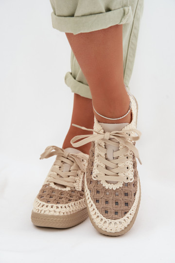 su raštais Oda batai Moteriškas D&A GR61-5951 smėlio spalvos 2