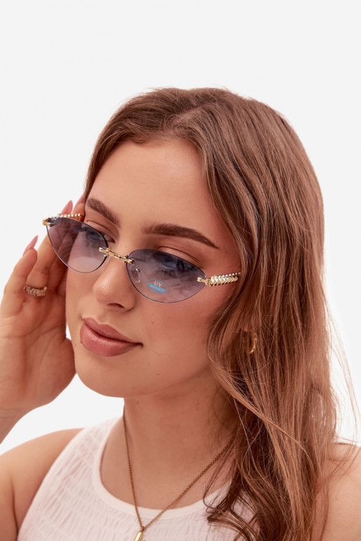 Akiniai nuo saulės MoteriškassuFiltrem UV mėlynos spalvos