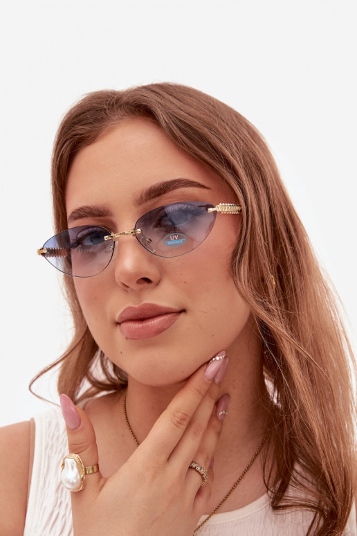 Akiniai nuo saulės MoteriškassuFiltrem UV mėlynos spalvos