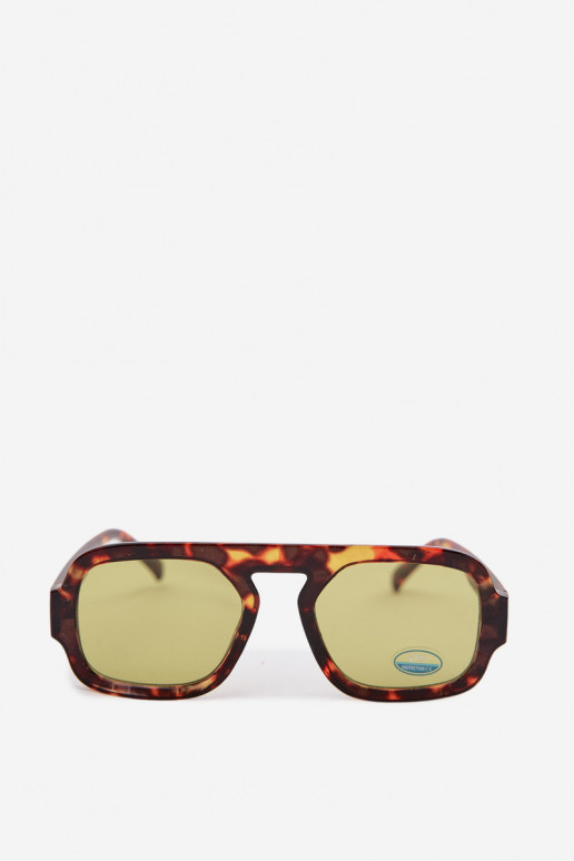 Moteriškas Akiniai nuo saulėssuFiltrem UV rudos-žalios spalvos