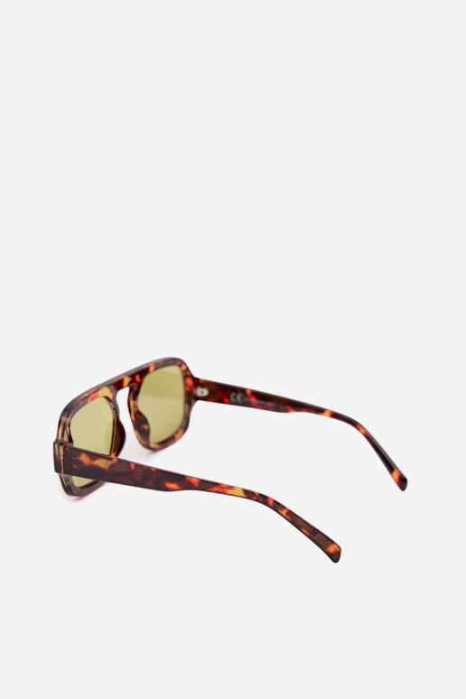 Moteriškas Akiniai nuo saulėssuFiltrem UV rudos-žalios spalvos