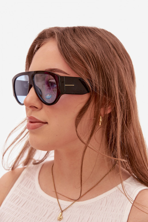 Moteriškas Akiniai nuo saulės Juodos ir-mėlynos spalvos