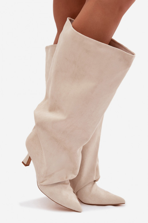 ilgaauliai bataisuSzeroką CholeĮką I Tai turirszczeniem su kulniukais smėlio spalvos Harela