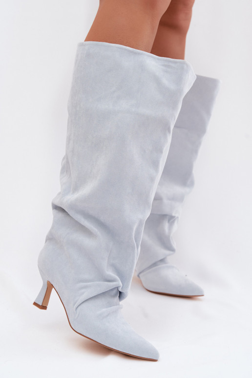 ilgaauliai bataisuSzeroką CholeĮką I Tai turirszczeniem su kulniukais šviesiai mėlynos spalvos Harela