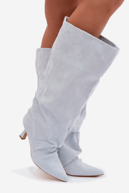 ilgaauliai bataisuSzeroką CholeĮką I Tai turirszczeniem su kulniukais šviesiai mėlynos spalvos Harela