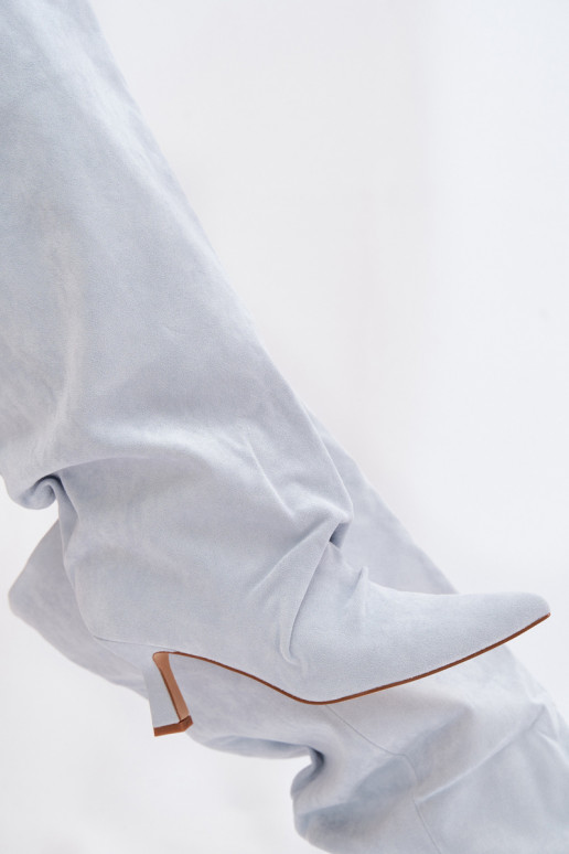 ilgaauliai bataisuSzeroką CholeĮką I Tai turirszczeniem su kulniukais šviesiai mėlynos spalvos Harela