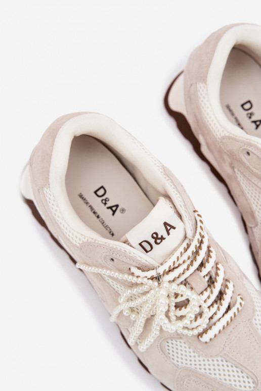 Oda iš zomšos Sneakers modelio batai Moteriškas MK61-0705 pilkos spalvos