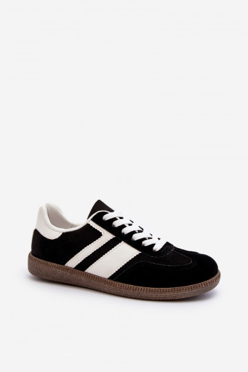 Moteriškos žemos Sneakers modelio batai sportiniai bateliai juodos spalvos Eudiopis