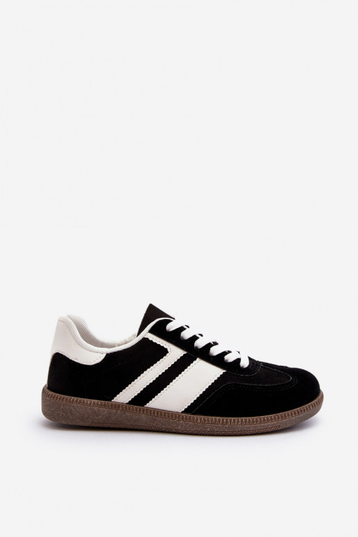 Moteriškos žemos Sneakers modelio batai sportiniai bateliai juodos spalvos Eudiopis