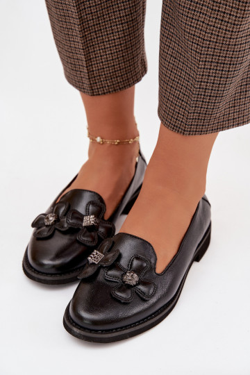 batai Moteriškas su plačiais kulniukais Su puošniaisi su gėlių motyvaisami juodos spalvos Tavillette