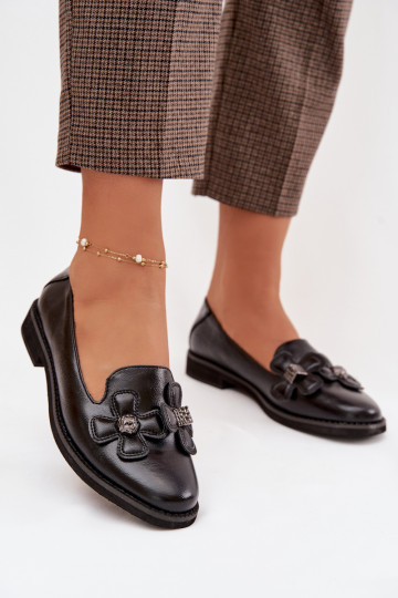 batai Moteriškas su plačiais kulniukais Su puošniaisi su gėlių motyvaisami juodos spalvos Tavillette 2