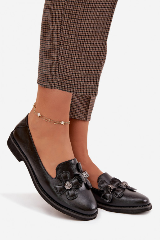 batai Moteriškas su plačiais kulniukais Su puošniaisi su gėlių motyvaisami juodos spalvos Tavillette