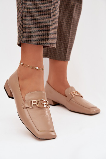 Oda moteriški mokasinai Su puošniais Detalem D&A CR61-3125 smėlio spalvos 2