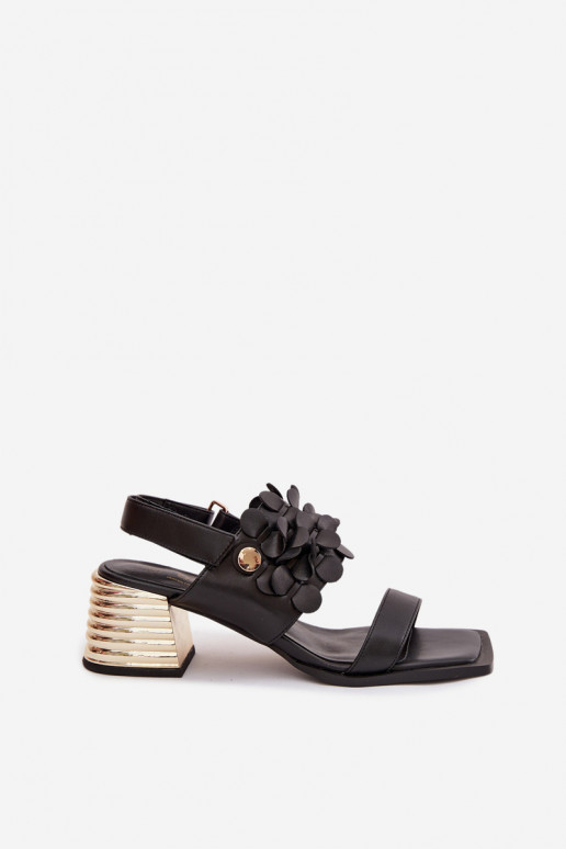 Oda Aukštakulniai sandalai D&A CR61-3062 juodos spalvos