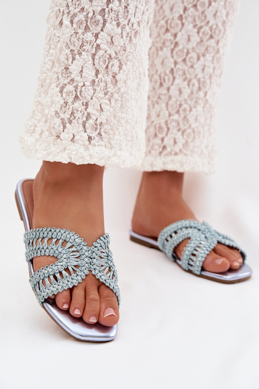 Šlepetės Moteriškas butas mėlynos spalvos Fariella