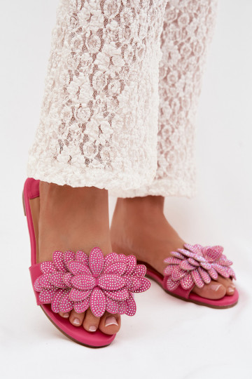 Šlepetės Moteriškas butas Su dekoracija rožinės spalvos Grelora