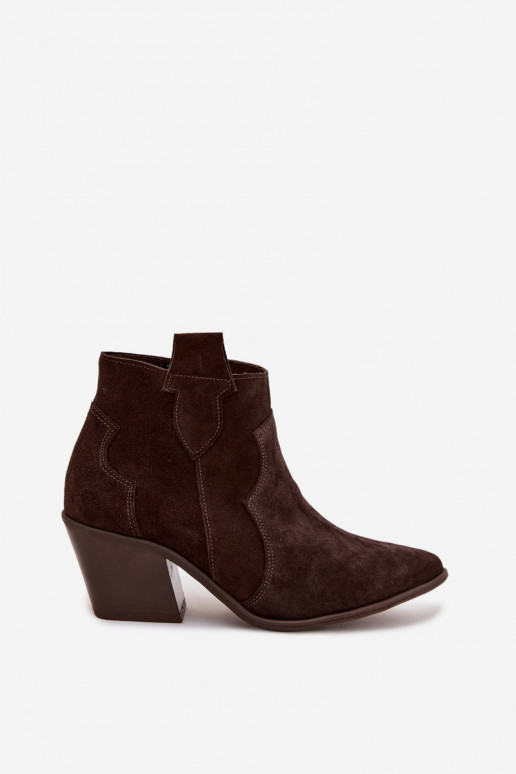 kaubojiško stiliaus aulinukaisuĮjungtaturalnego iš zomšosu Zazoo 3153 CzekoladoĮe