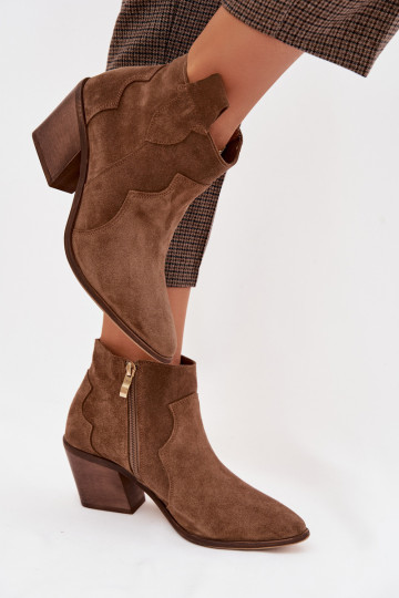 kaubojiško stiliaus aulinukaisuĮjungtaturalnego iš zomšosu Zazoo 3153 chaki spalvos