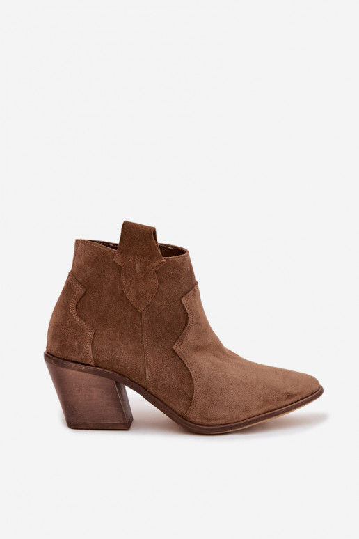 kaubojiško stiliaus aulinukaisuĮjungtaturalnego iš zomšosu Zazoo 3153 chaki spalvos