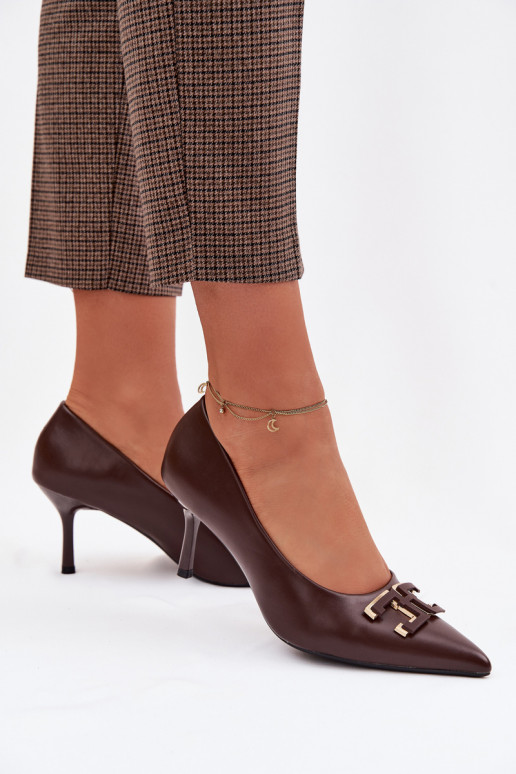 aukštakulniai bateliai Bateliai su ornamentais Eko Oda CzekoladoĮe Fivara