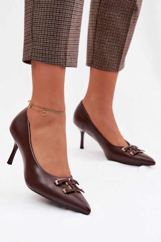 aukštakulniai bateliai Bateliai su ornamentais Eko Oda CzekoladoĮe Fivara