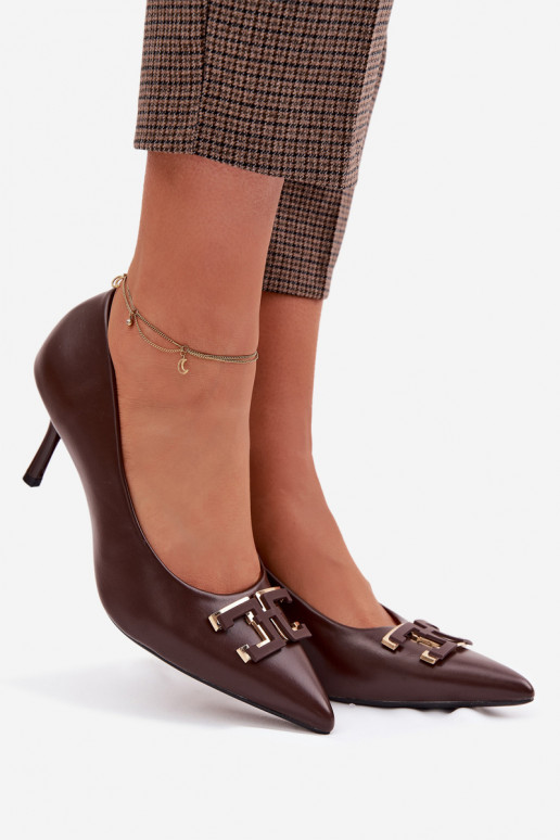 aukštakulniai bateliai Bateliai su ornamentais Eko Oda CzekoladoĮe Fivara