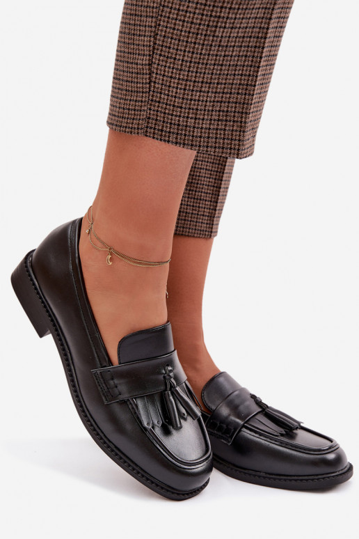 moteriški mokasinai Eko Oda su kutais juodos spalvos Galera