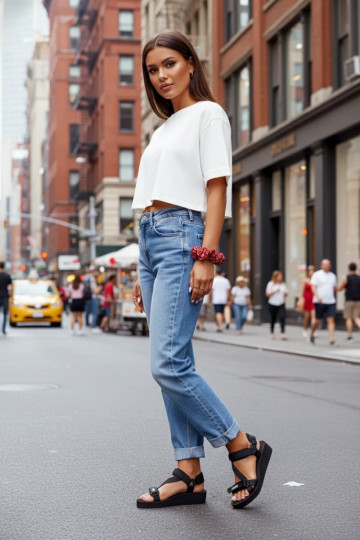 Lengvos šlepetės Platforminės basutės Big Star FF274A349 juodos spalvos