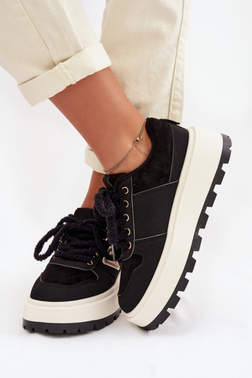 Sneakers modelio batai Moteriškas su platforma juodos spalvos Florinda