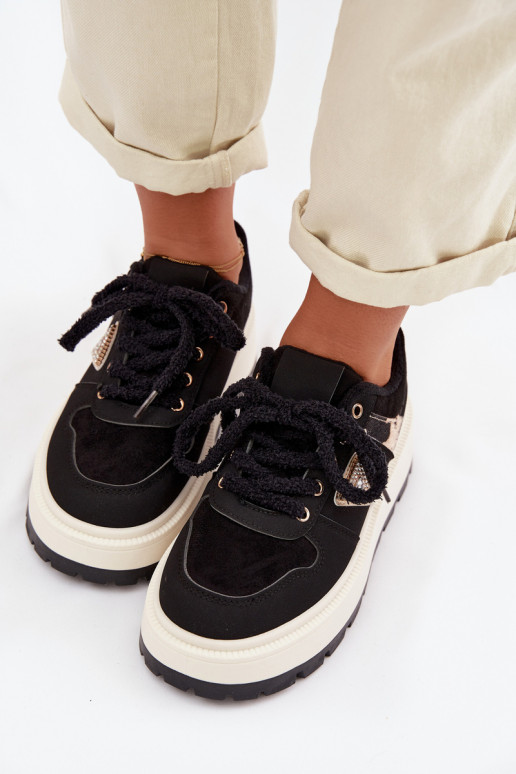 Sneakers modelio batai Moteriškas su platforma juodos spalvos Florinda