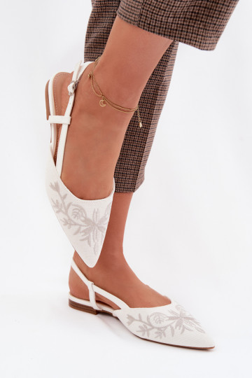 Moteriškos basutėssuHaftem Įjungta lygiapadžiai baltos spalvos Grelia