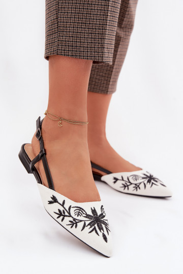 Moteriškos basutėssuHaftem Įjungta lygiapadžiai juodos spalvos Grelia 2