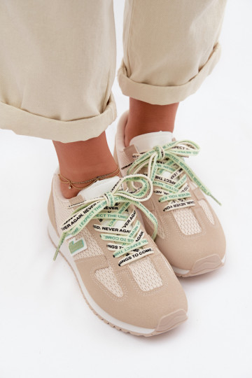 Sneakers modelio batai Moteriškas Su puošniais Suvarstymasm smėlio spalvos Henira