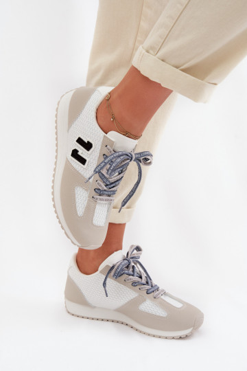 Sneakers modelio batai Moteriškas Su puošniais Suvarstymasm pilkos spalvos Henira