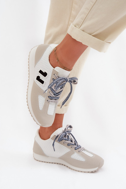 Sneakers modelio batai Moteriškas Su puošniais Suvarstymasm pilkos spalvos Henira