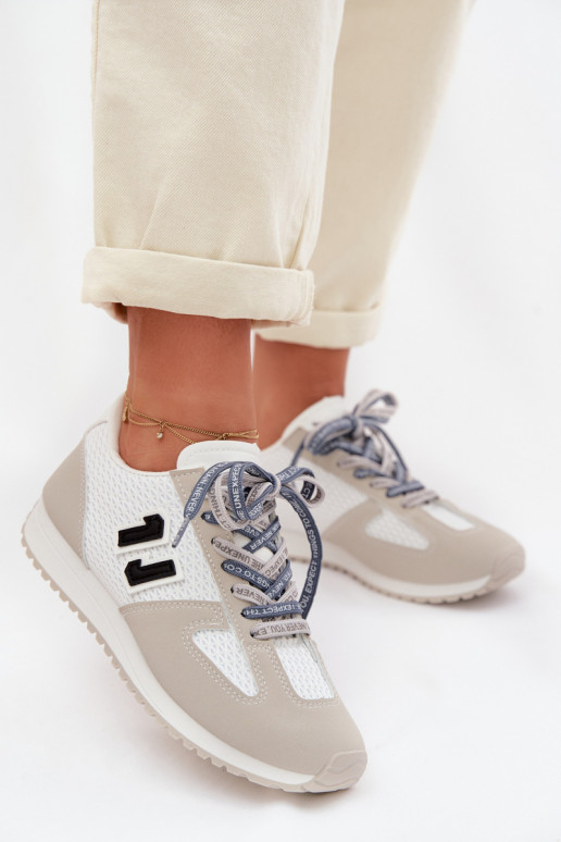 Sneakers modelio batai Moteriškas Su puošniais Suvarstymasm pilkos spalvos Henira