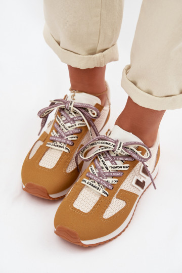 Sneakers modelio batai Moteriškas Su puošniais Suvarstymasm geltonos spalvos Henira