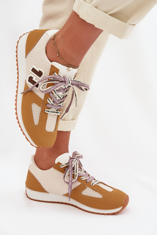 Sneakers modelio batai Moteriškas Su puošniais Suvarstymasm geltonos spalvos Henira