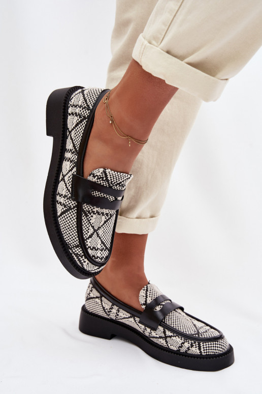 moteriški mokasinai Raštuotas juodos spalvos Barisa