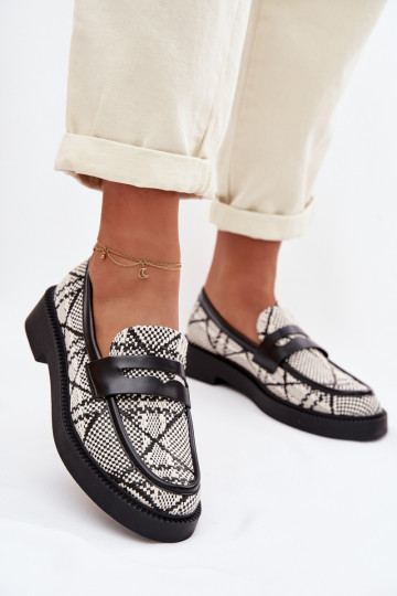 moteriški mokasinai Raštuotas juodos spalvos Barisa 2