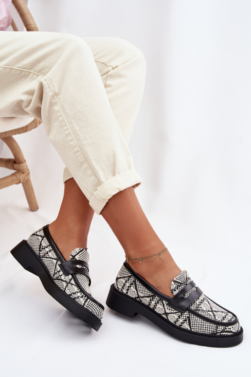 moteriški mokasinai Raštuotas juodos spalvos Barisa